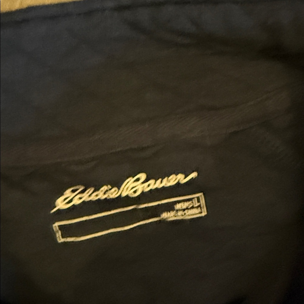 Eddie Bauer Navy snap pullover - image 2